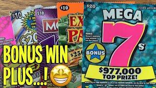 BONUS WIN PLUS!!  $20 Mega 7s + Extreme Payout + Lucky 7s!  TEXAS Lottery Scratch Offs