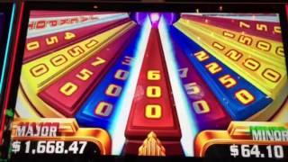 Lion of Venice Slot Machine Jackpot Wheel Bonus Golden Nugget Casino Fremont St Las Vegas