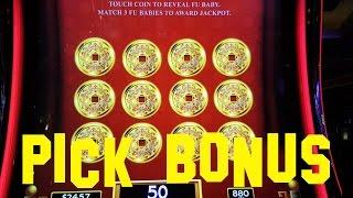 Dancing Drums live play max bet $8.80 with PICK BONUS WMS Slot Machine