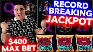 Another RECORD BREAKING JACKPOT On Diamond Queen Slot Machine