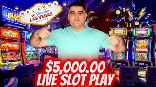 $5,000 Live Premiere Stream From Las Vegas - Up To $75 A Spins ! High Limit Slot Play At Casino