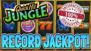 NEW RECORD!  MY BEST JACKPOT EVER RECORDED ON QUICK HIT JUNGLE!