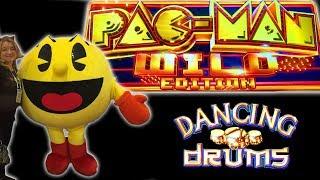 FIRST SPIN BIG LINE HIT Dancing Drums  Pac-Man Wild Edition BONUS  The Slot Cats