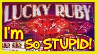 Oh No!  Did I Mess Up This HUGE BONUS WIN on Lucky Ruby?? | Casino Countess