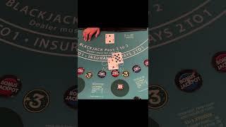 SCARY BLACKJACK DOUBLE AGAINST A DEUCE FOR $1400!! #shorts