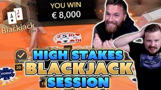 High Stakes Blackjack Session - Winning Big With Momentum Strategy