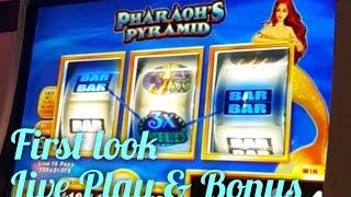 Mermaid's Gold - Pharaoh's pyramid - first look - nice session w/ a bonus- Slot Machine Bonus
