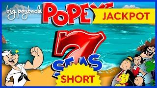 JACKPOT HANDPAY! Popeye Seven Seas Slot - AWESOME! #Shorts