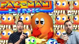 NEW Pac-Man Link Slot Machine CLYDE keeps popping out in the BONUS!!!