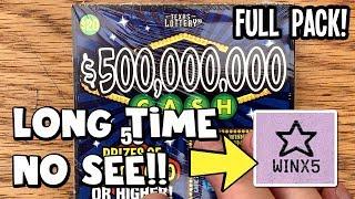 **FULL PACK!!**  $500 in $500,000,000 Cash Lottery Scratch Off Tickets