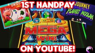 UNICOW + the 1st HANDPAY on YouTube on Journey to the Planet Moolah!