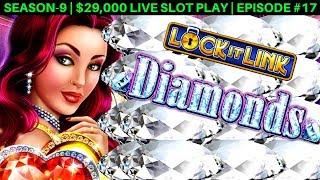Lock It Link Diamonds Slot Machine Live Play & $10 Bet Bonus | Season 9 | Episode #17