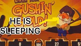 WAKE UP CRAZY BILL! GUSHIN’ GOLD SLOT #choctaw #casino #slots #vgt