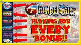 Thundercats Slot Challenge  Can I get ALL of the BONUSES??