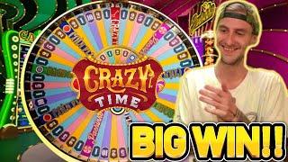COIN FLIP!! CRAZY TIME BIG WIN - GAME SHOW FROM EVO GAMING FROM CASINODADDY STREAM