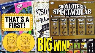 SEEING DOUBLE  BIG WIN! That's a FIRST  $160 TEXAS LOTTERY Scratch Offs