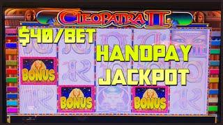 HIGH LIMIT Cleopatra Ⅱ HANDPAY JACKPOT $40 Bonus Round ️Dragon Link Autumn Moon Slot Machine Casino