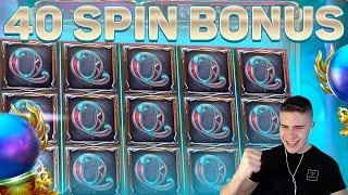 MASSIVE WIN ON RISE OF MERLIN | 40 SPINS IN THE BONUS !!!
