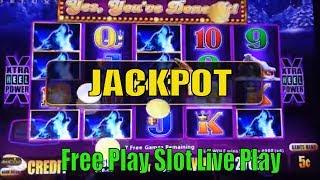 JACKPOT on Free PlayHAND PAY Timber Wolf Deluxe Slot machine彡 100%  Live Play @ San Manuel Casino