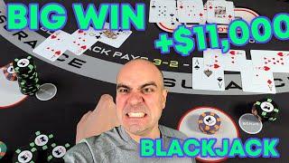 $11,000 Blackjack win - Double Down Baby - Neversplit10s