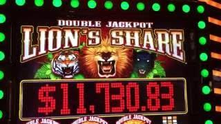 Double Jackpot LIONS SHARE Live Play Slot Machine Pokie at San Manuel, SoCal