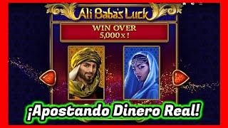 Probando Tragamonedas Nuevo con Dinero Real  Ali Baba's Luck Juego de Casino Online!