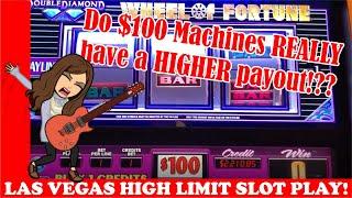 $100 WHEEL OF FORTUNE SLOT MACHINE - ARE PAYOUTS REALLY HIGHER ON $100 SLOTS?? PLUS MORE LIVE SLOTS!