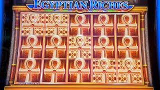 WOW! FULL SCREEN of WILDS on EGYPTIAN RICHES Slot Machine POTAWATOMI Hotel & Casino!