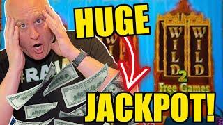 Super Rare Golden Jungle Free Games Jackpot!  High Limit Slots in Las Vegas!