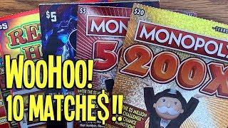 STARTING THE WEEK OFF RIGHT! 10 MATCHES + MORE WINS!!  $80 TX Lottery Scratch Offs