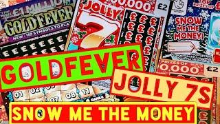 CRACKING GAME..GOLDFEVER..CASHWORD..£100 DOUBLER..JOLLY 7s..SNOW ME THE MONEY..£250,000 ORANGE