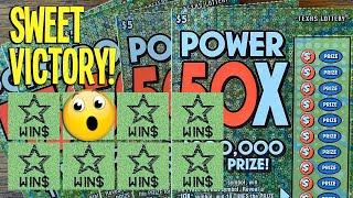 Sweet Victory!  25X Power 50X CHALLENGE  TEXAS LOTTERY Scratch Offs