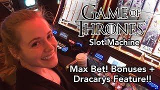 Game of Thrones Slot Machine Max Bet! Bonuses * Dracarys Feature! Nice Win!