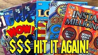 HIT IT AGAIN!!  LOTS OF WINS!  Playing $75 in TEXAS LOTTERY Scratch Off Tickets