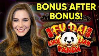 GREAT WIN! Plenty Of BONUSES! Fui Dai Lian Lian Panda Slot Machine!