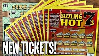 **NEW TICKETS!** MULTIPLE WINS!  10X Sizzling Hot 7s  VIP Cashword  TX Lottery Scratch Offs