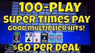 100-Play Super Times Pay - $60 a Deal - Good Multiplier Hits!
