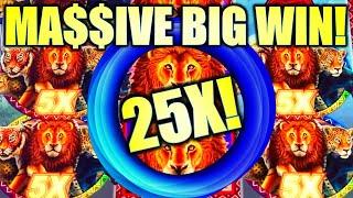 MASSIVE BIG WIN!! WOW! 25X MULTIPLIER!! BIG 5 CATS Slot Machine (IGT)
