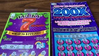Lucky 7 and 200X - $40 in Instant Lottery tickets from Illinois