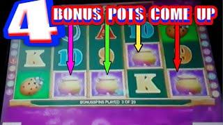 Wow!  Four Bonus Pots feature comes up.......its a Cracker of Slot machine Game  mmmmmmMMM..says