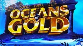 Oceans of Gold - live play w/ nice bonus - Slot Machine Bonus