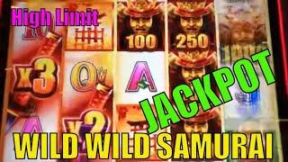 OMG ! JACKPOT !! WILD WILD SAMURAI Slot HIGH LIMIT / Finally showed me The Samurai Spirit