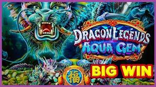 HOT. NEW. SLOT! Dragon Legends Aqua Gem Slot - BIG WIN BONUS!