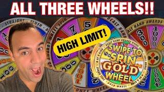 ️ BACK TO WINNING ON HIGH LIMIT TRIPLE WHEEL POKER!! | Bronze, Silver and Gold wheels IN PLAY!