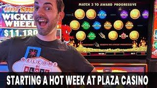 HOT Slot Week @ Plaza Casino Las Vegas  + Smokin' Hot Stuff Wicked Wheel