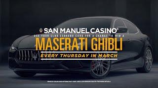 2019 Maserati Ghibli Giveaway at San Manuel Casino [March 2019]