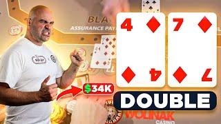 $34,000 Blackjack Double POT Crazy - E243