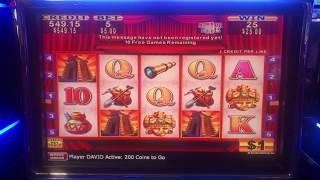 HIGH LIMIT $5 BET KONAMI 10 FREE GAMES BONUS! Sizzling Slot Jackpots CASINO Videos