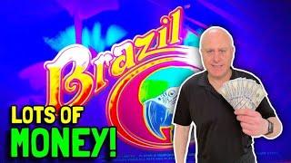 The Raja Catches 2 Brazil Bonus Jackpots!  Lots of Butterflies = Lots of Money!