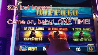 Most Frustrating Buffalo Deluxe Bonus EVER!  And Other  on High Limit Slots